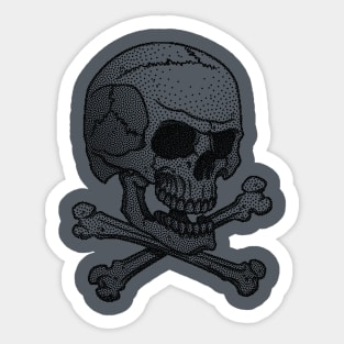 Stipple skull Sticker